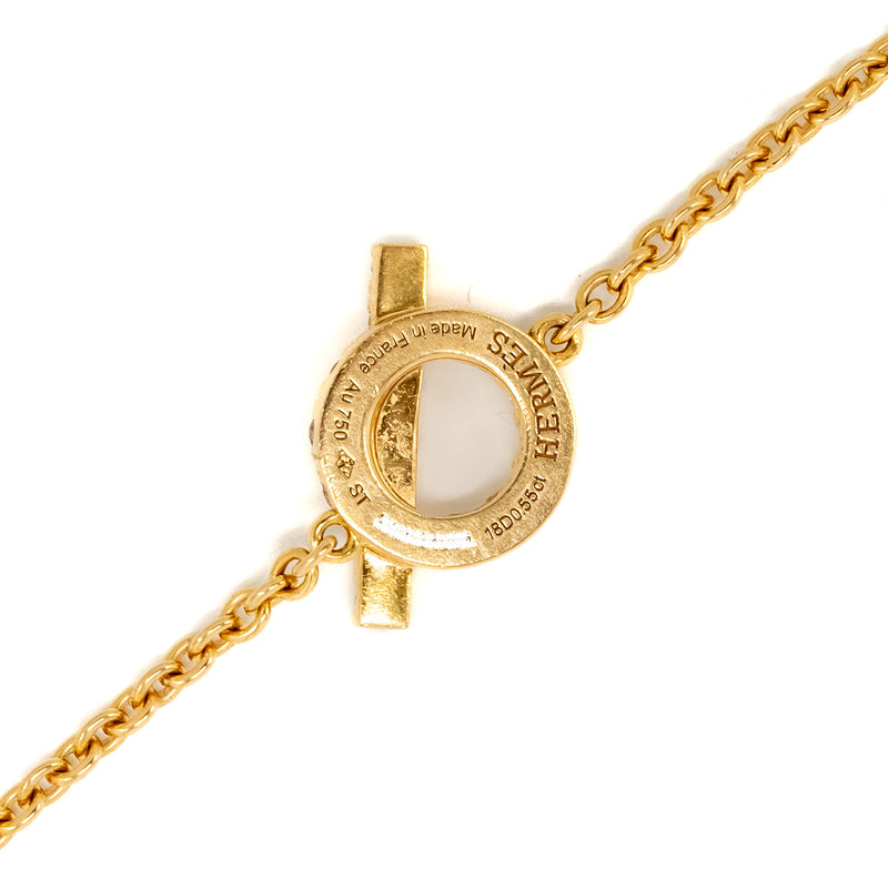 Hermes Size ST Finesse Bracelet Rose Gold, Diamonds