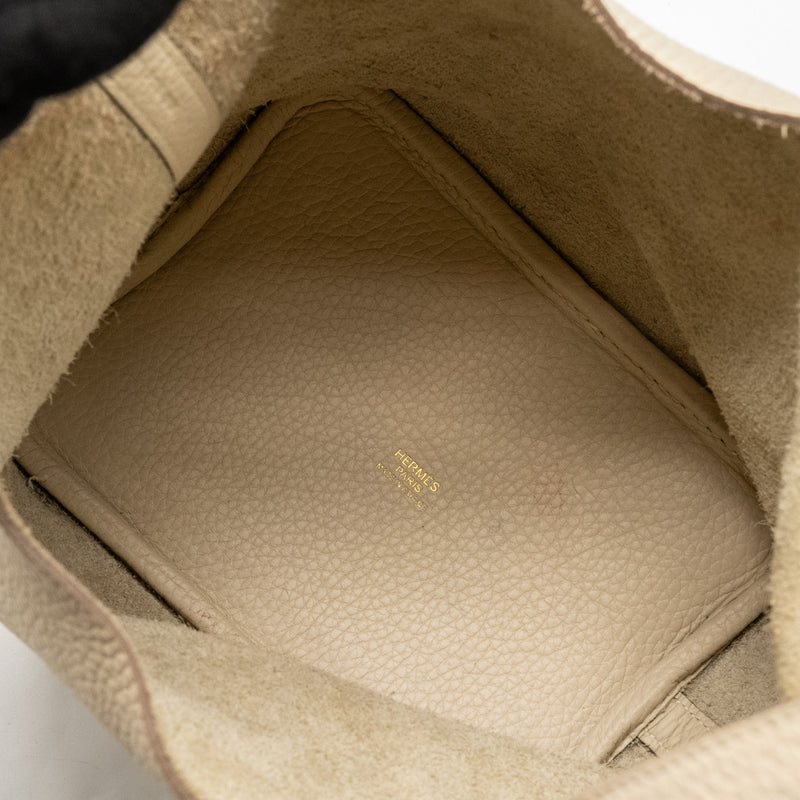 Hermes Picotin 18 Lock Bag Clemence Craie GHW Stamp U