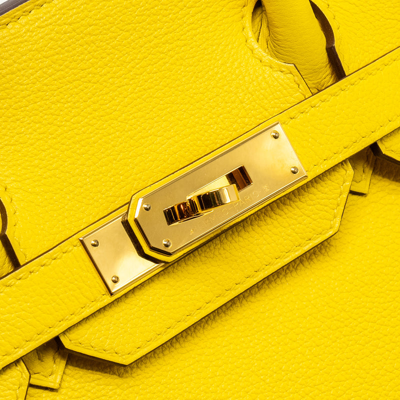 Hermes Birkin 30 Taurillon Novillo leather 9O Jaune De Naples GHW stamp D