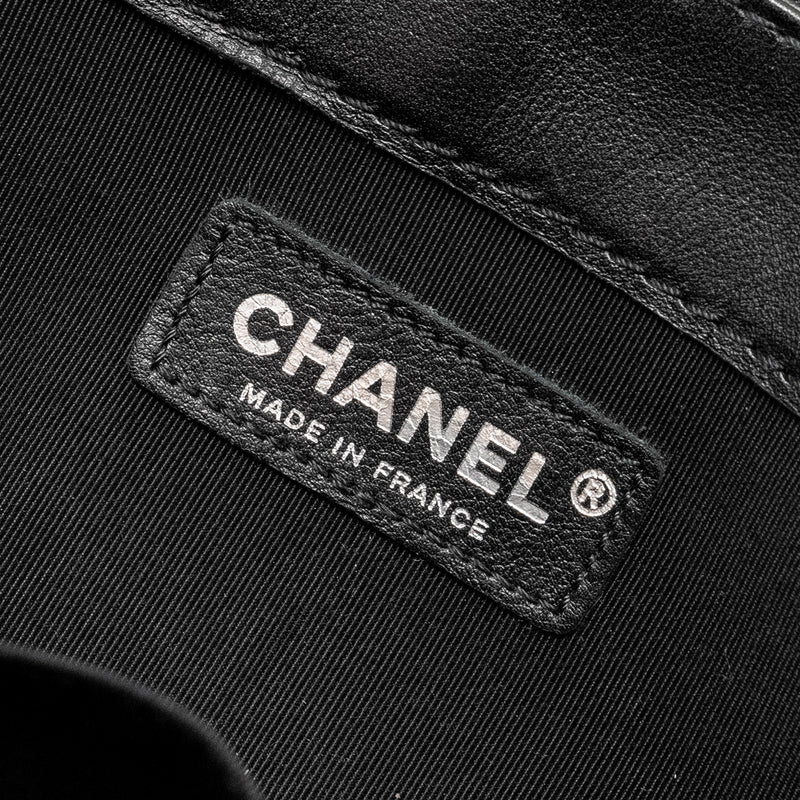 Chanel Multi Chain Boy Bag Calfskin/Tweed Black SHW