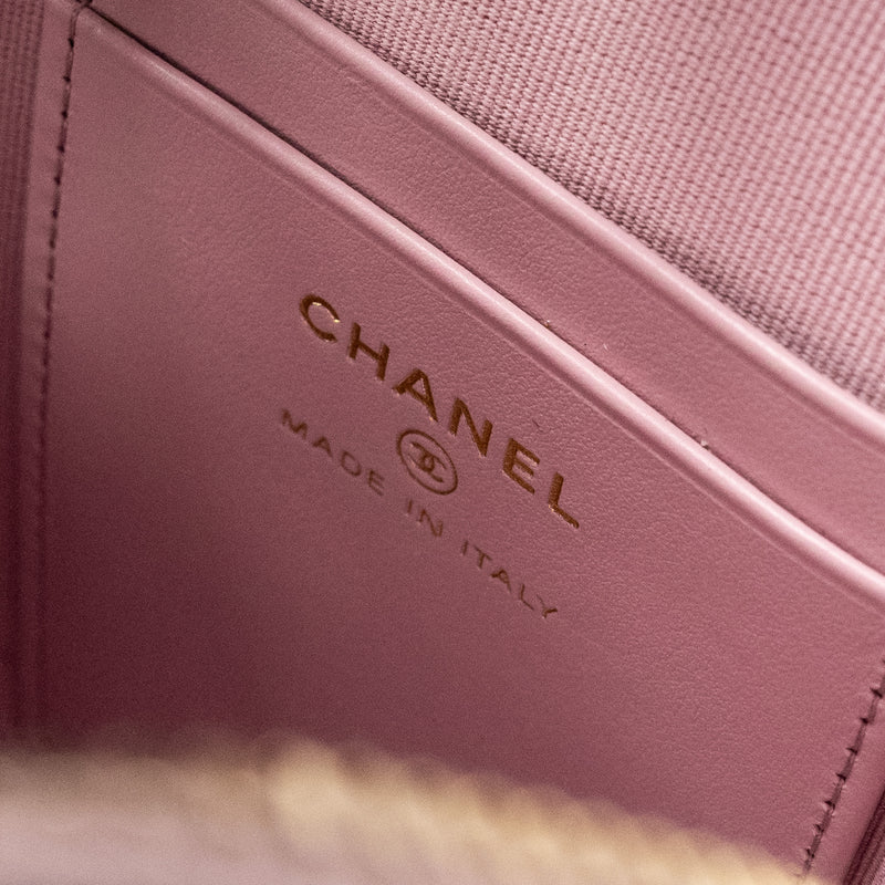 Chanel 24p Classic Mini Backpack Shiny Grained Calfskin Light Purple LGHW (Microchip)