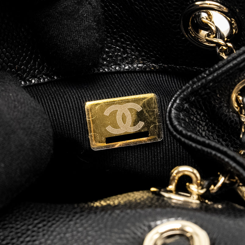 Chanel Triple Pack Backpack Caviar Black LGHW (Microchip)