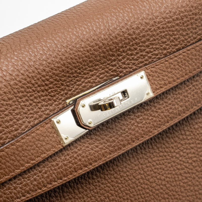 Hermes kelly 32 togo chocolate SHW stamp square Q