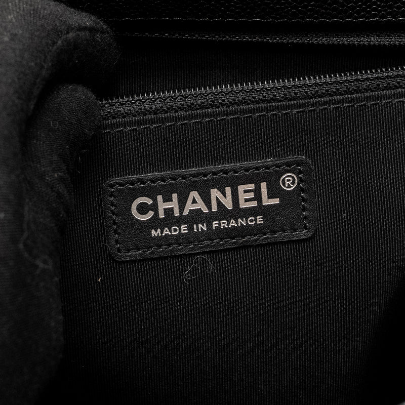 Chanel Maxi Boy Bag Caviar Black Ruthenium Hardware