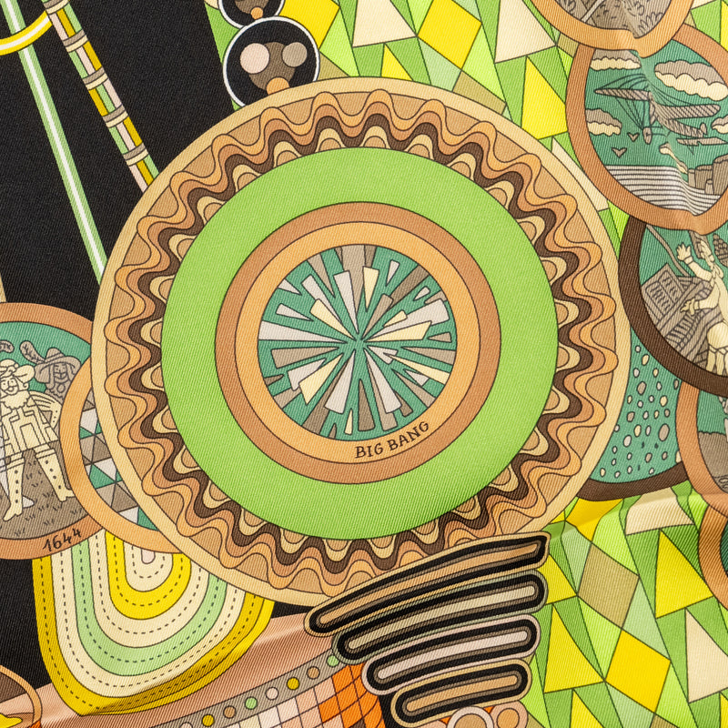 Hermes 90cm silk scarf big bang multicolour