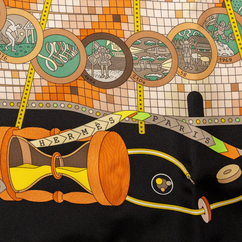 Hermes 90cm silk scarf big bang multicolour