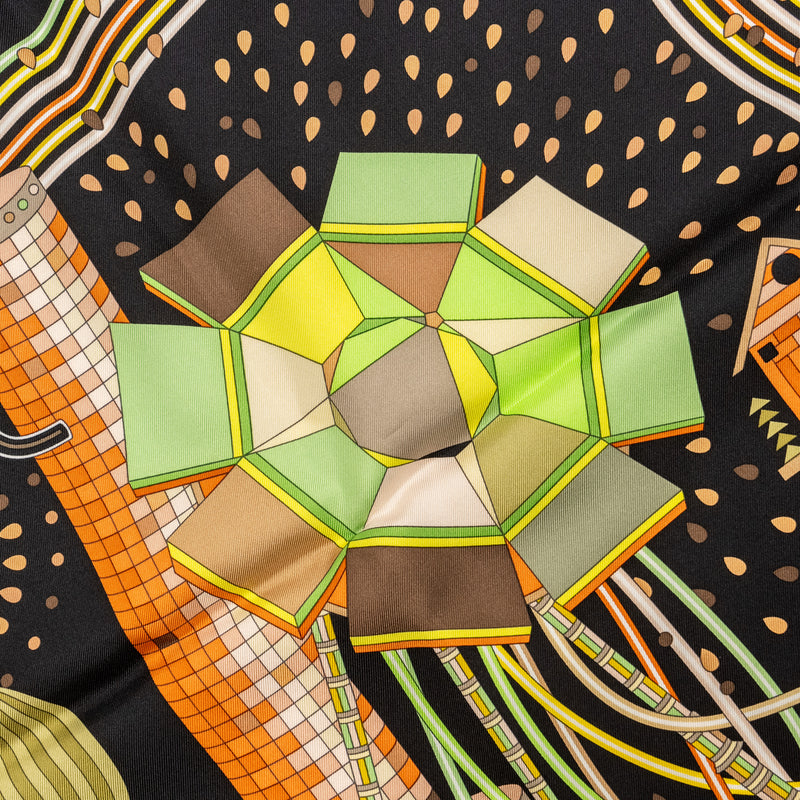 Hermes 90cm silk scarf big bang multicolour