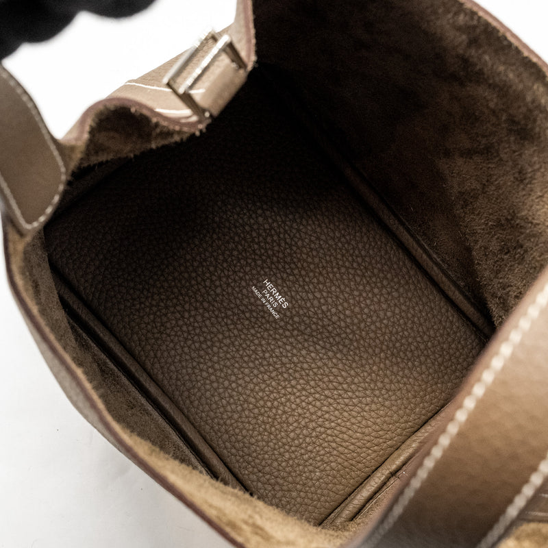 Hermes Picotin 18 Lock Bag Clemence Etoupe SHW Stamp U