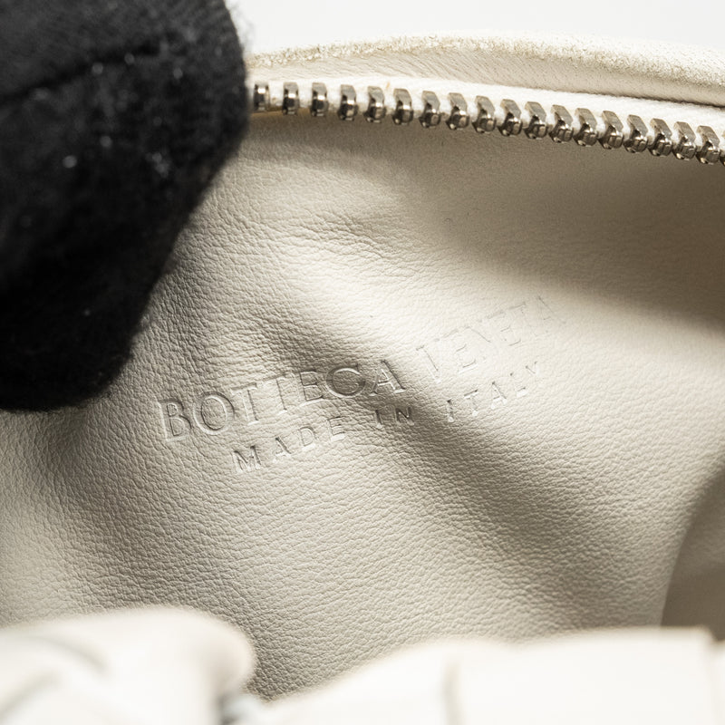 Bottega Veneta Mini Jodie Lambskin Chalk SHW