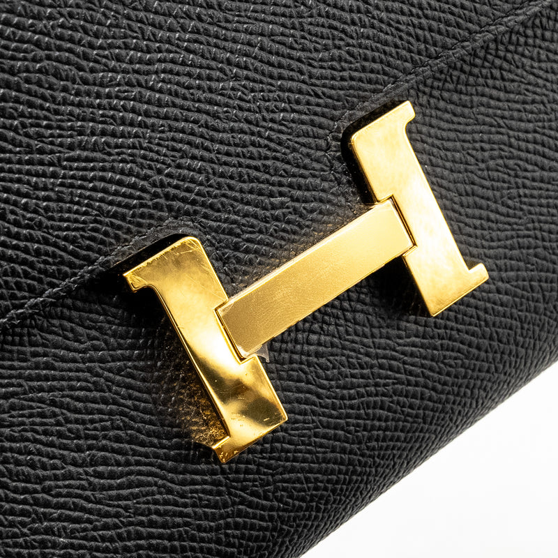 Hermes Constance to go epsom black GHW stamp U