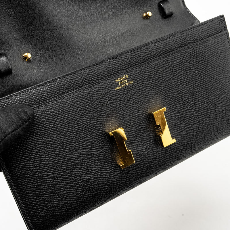 Hermes Constance to go epsom black GHW stamp U
