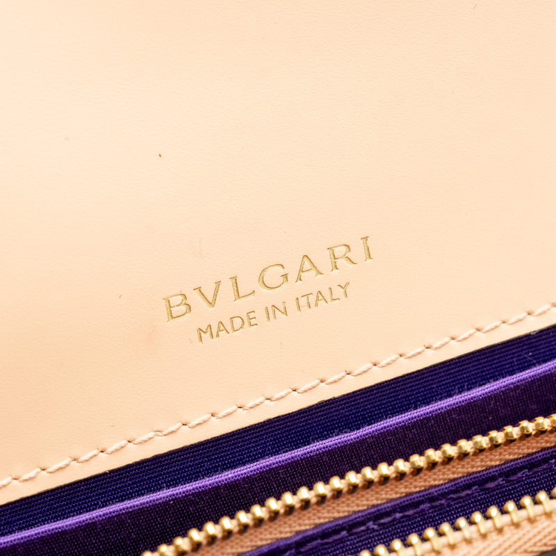 Bvlgari Serpenti Forever Flap Bag Calfskin Peach LGHW