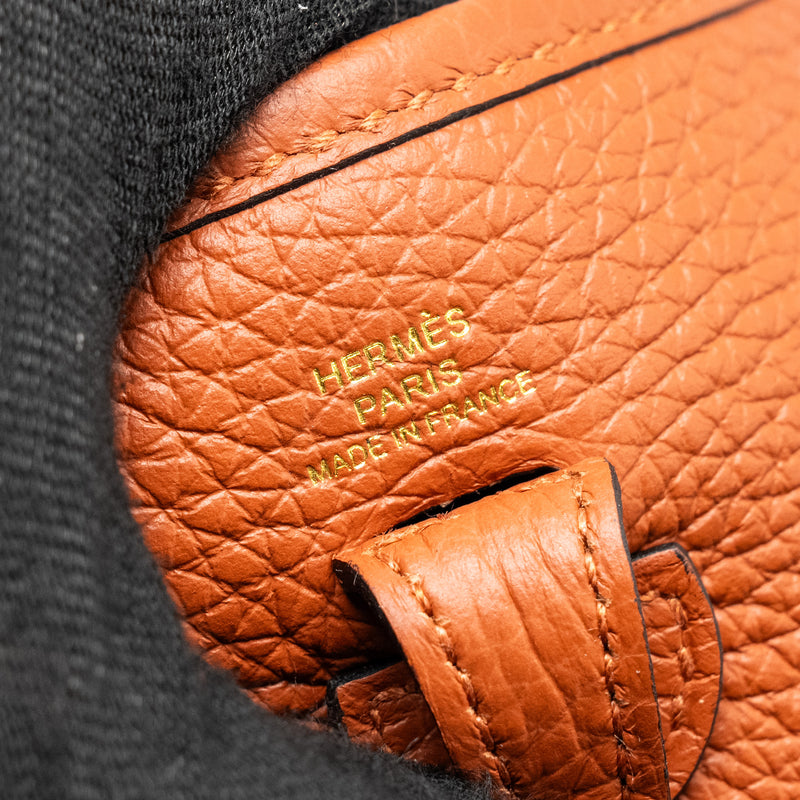 Hermes Mini Evelyne Clemence Cuivre GHW Stamp B