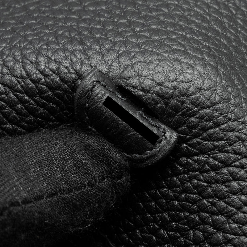 Hermes Mini Evelyne Clemence Black with Black/Ebene Strap GHW STAMP B