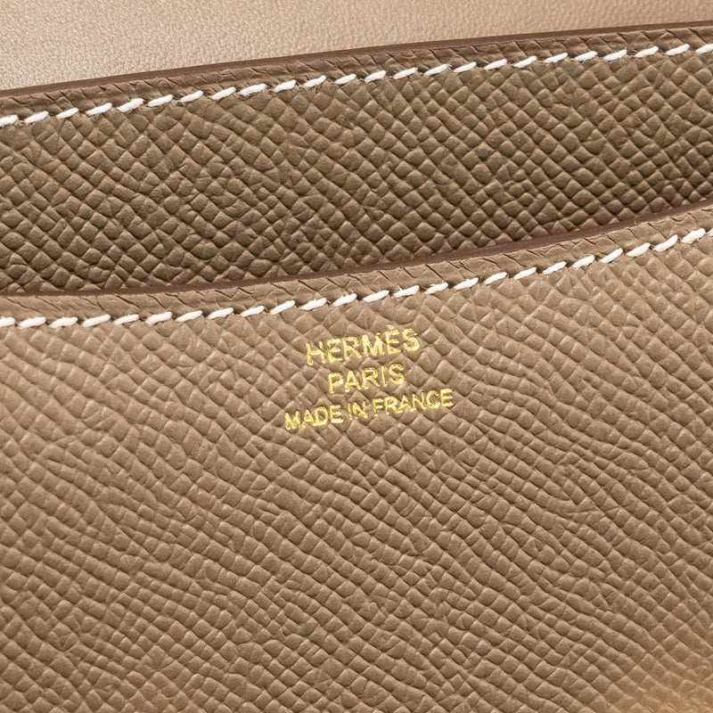 Hermes Mini Constance Epsom Etoupe GHW stamp B