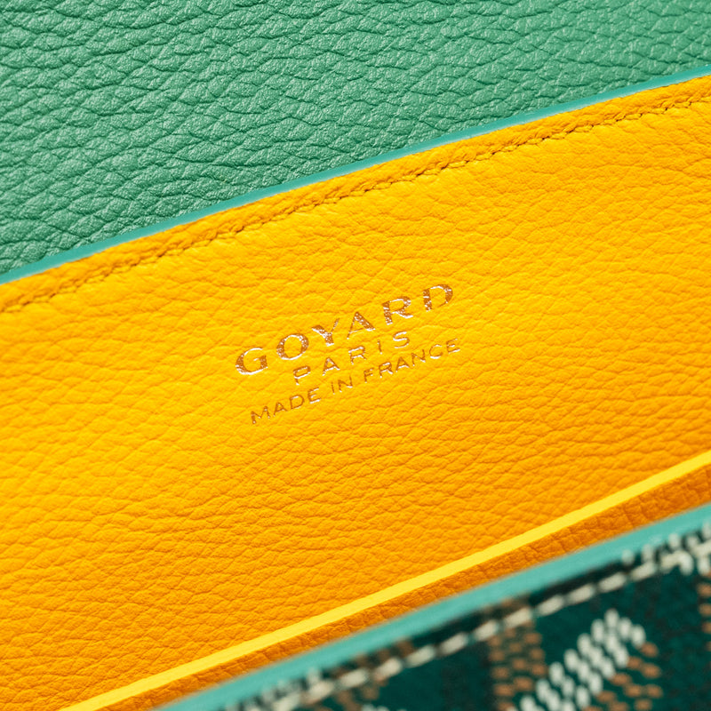 Goyard Mini Saigon Bag Goyardline Canvas/Calfskin Green SHW