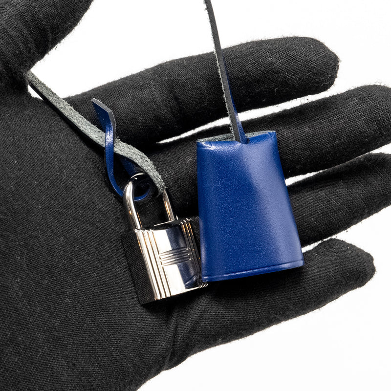 Hermes Herbag 31 Zip Bag Canvas/Leather Blue SHW Stamp Z