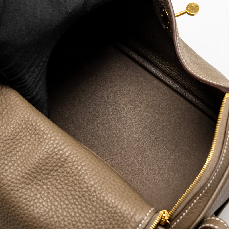 Hermes Lindy 26 Clemence Etoupe GHW Stamp U