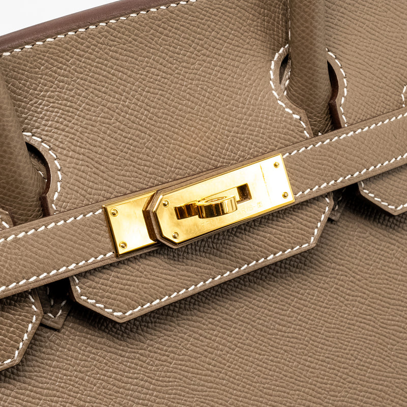 Hermes Birkin 30 Sellier Epsom Etoupe GHW Stamp U