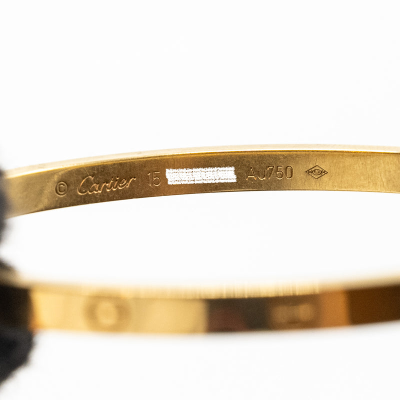 Cartier Size 15 Love Bracelet Small Model Yellow Gold