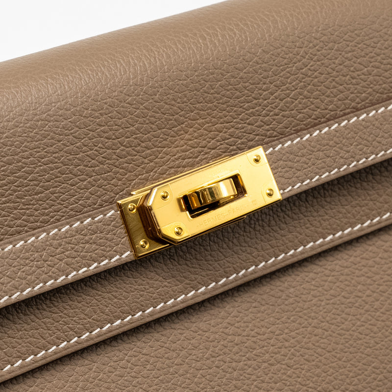 Hermes Kelly To Go Evercolor Etoupe GHW Stamp B