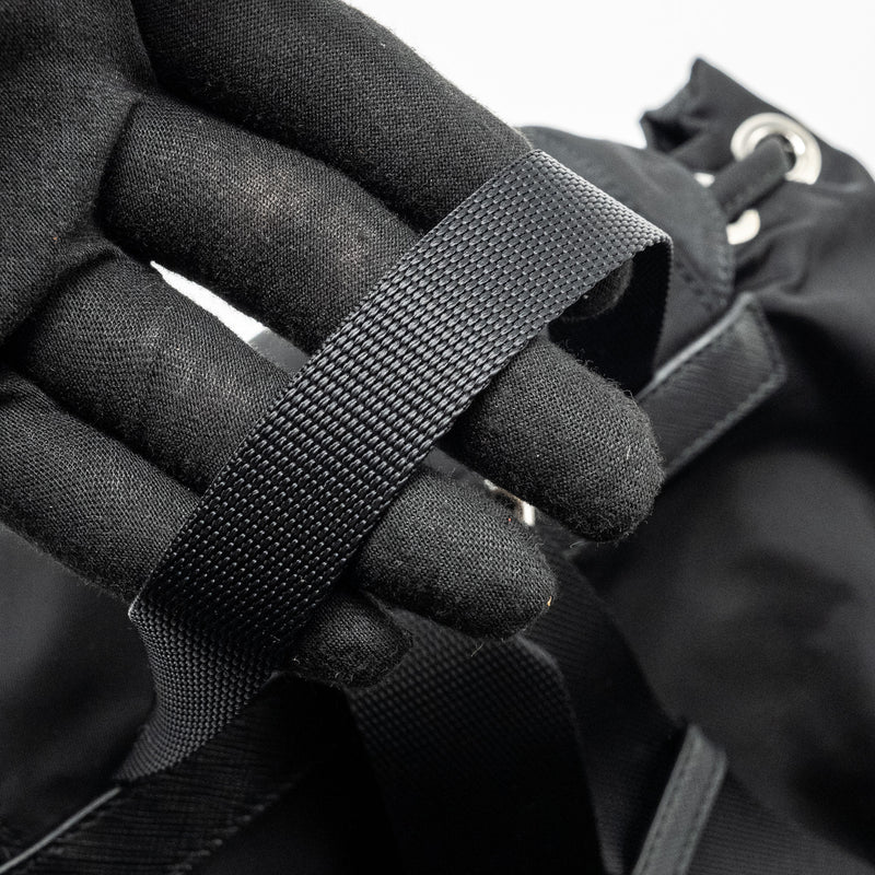 PRADA Small Re-Nylon Backpack Black SHW