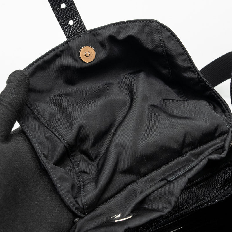 PRADA Small Re-Nylon Backpack Black SHW