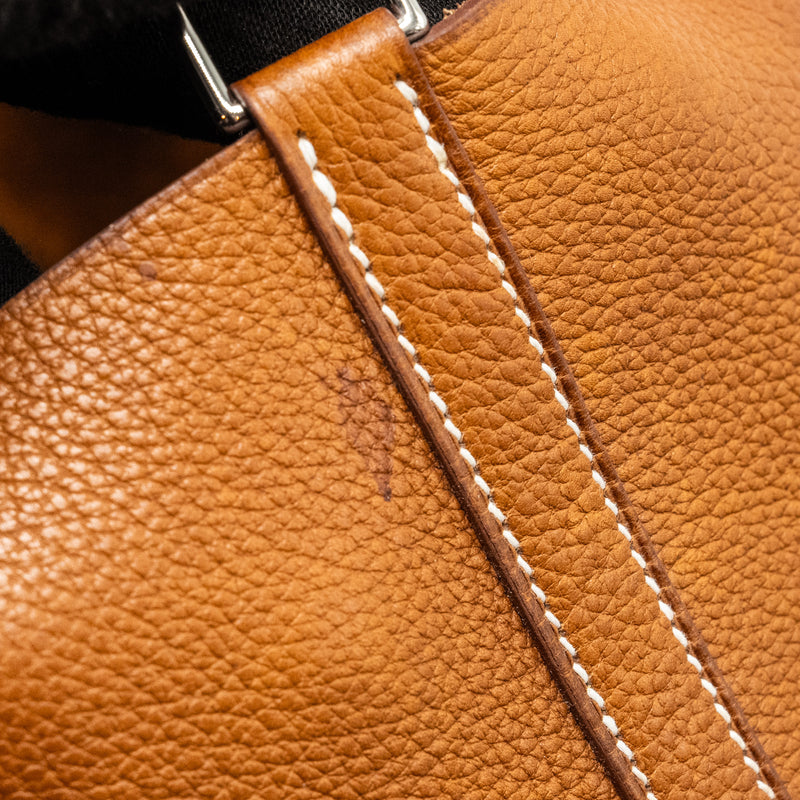 HERMES Picotin 18 Lock Bag Barenia Faubourg Fauve SHW Stamp U