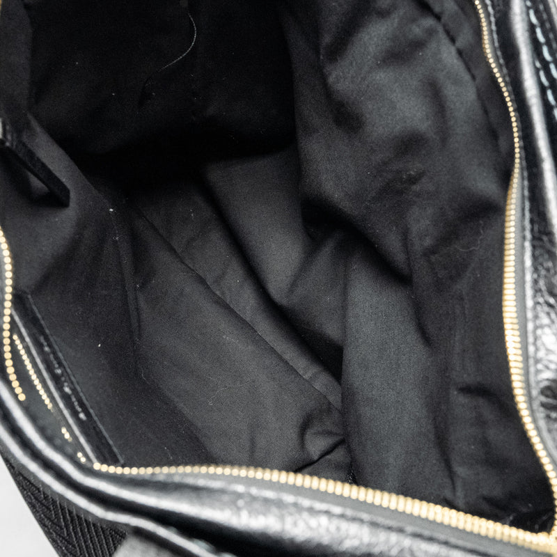 Balenciaga zip large tote bag black GHW