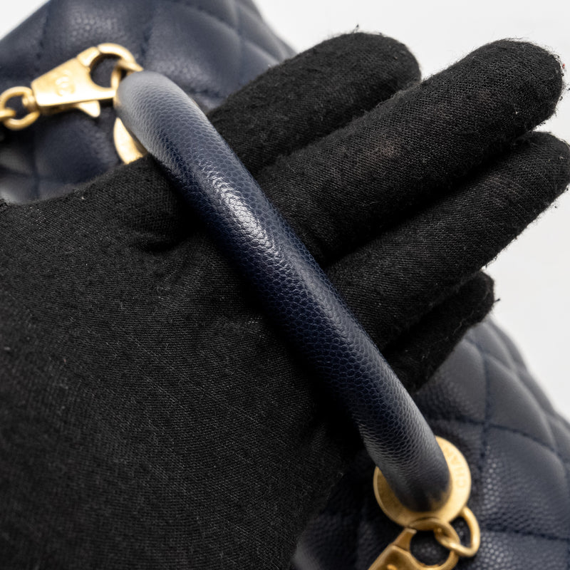 Chanel Small Coco Handle Caviar Navy GHW