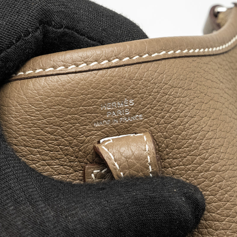 Hermes Mini Evelyne Clemence Etoupe SHW Stamp Z