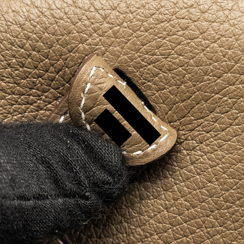 Hermes Mini Evelyne Clemence Etoupe SHW Stamp Z