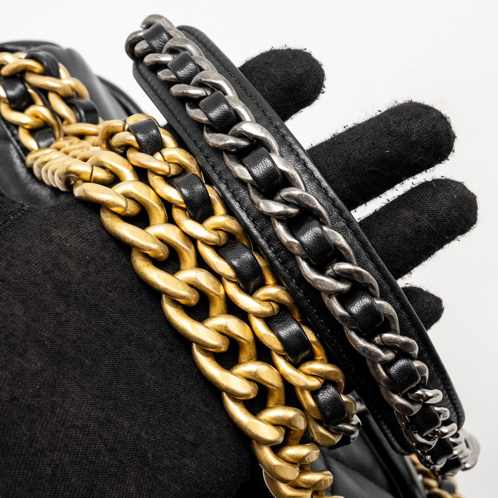 Chanel Small 19Bag Lambskin Black Multicolour Hardware