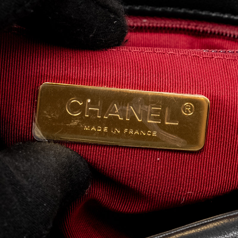 Chanel Small 19 Bag Lambskin Black Multicolour Hardware