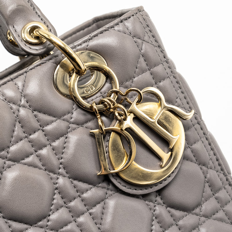 Lady dior medium grey best sale