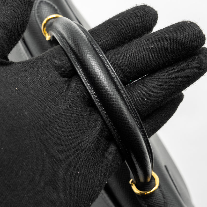 Hermes Kelly 25 Epsom Black GHW Stamp U