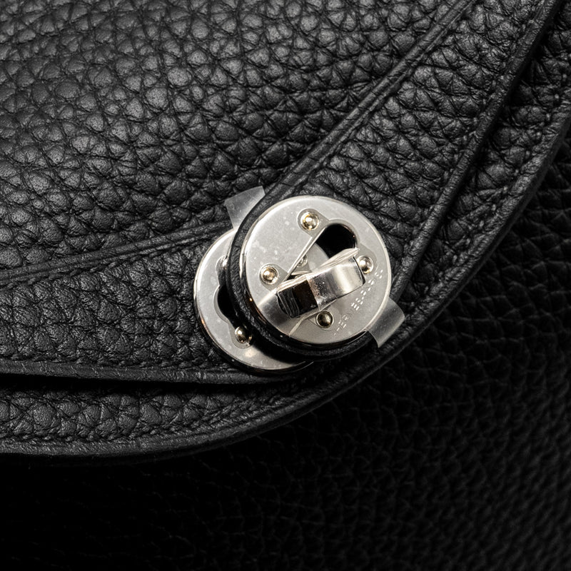 Hermes Mini Lindy Clemence Black SHW Stamp U