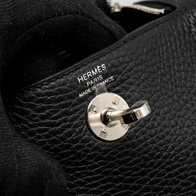 Hermes Mini Lindy Clemence Black SHW Stamp U