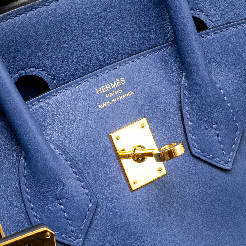 Hermes Birkin 25 Swift Blue Brighton GHW Stamp C