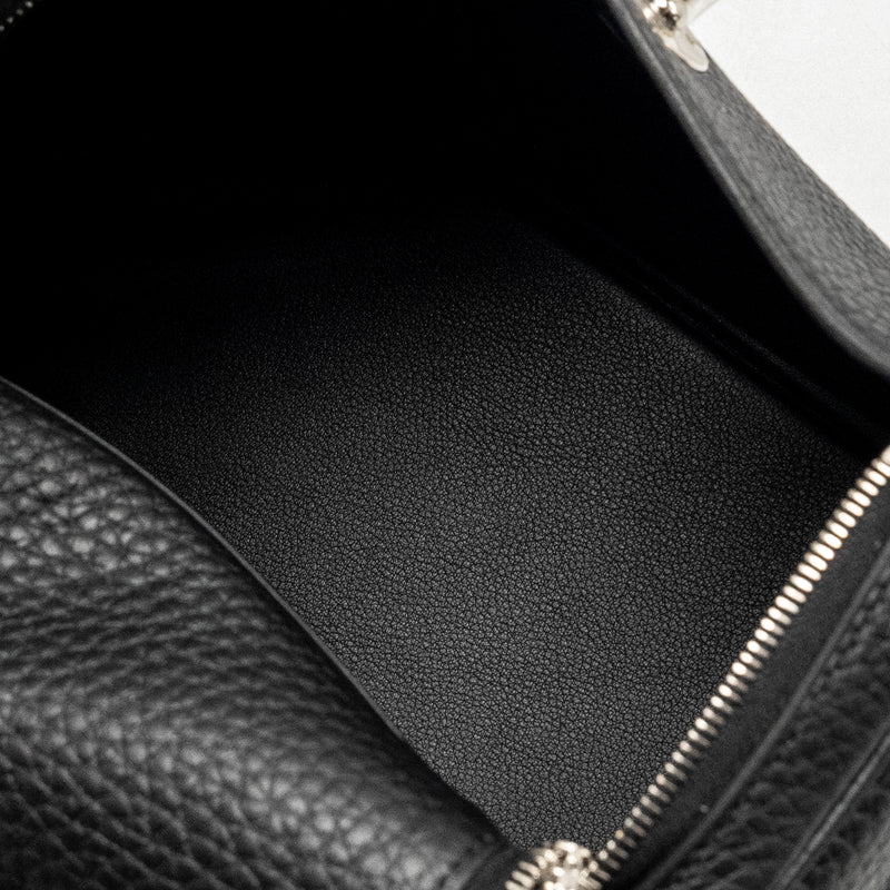 Hermes Mini Lindy Clemence Black SHW Stamp U