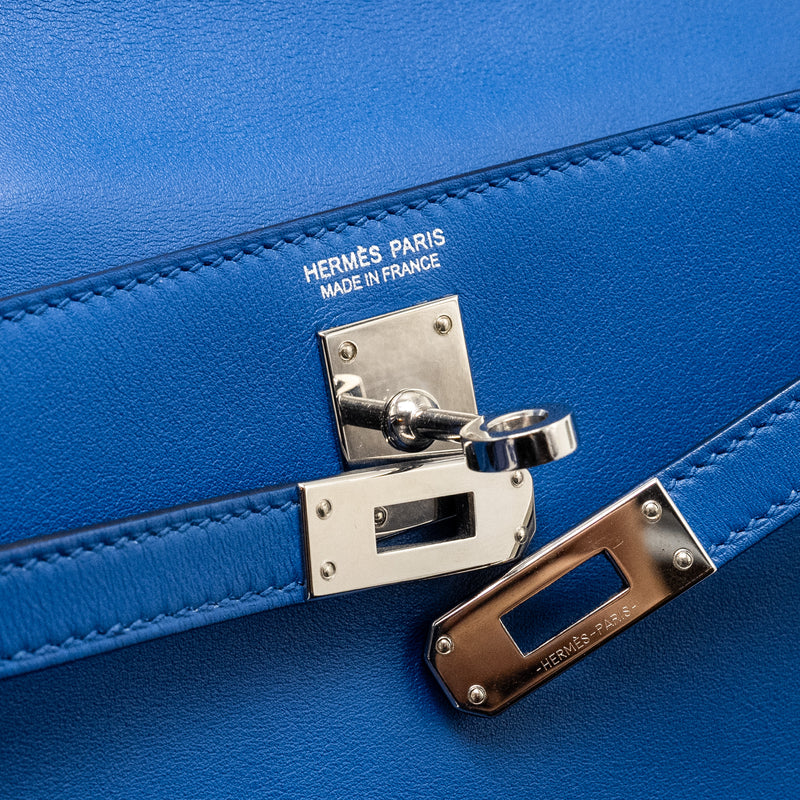 Hermes Kelly Danse Swift Blue France SHW Stamp Z