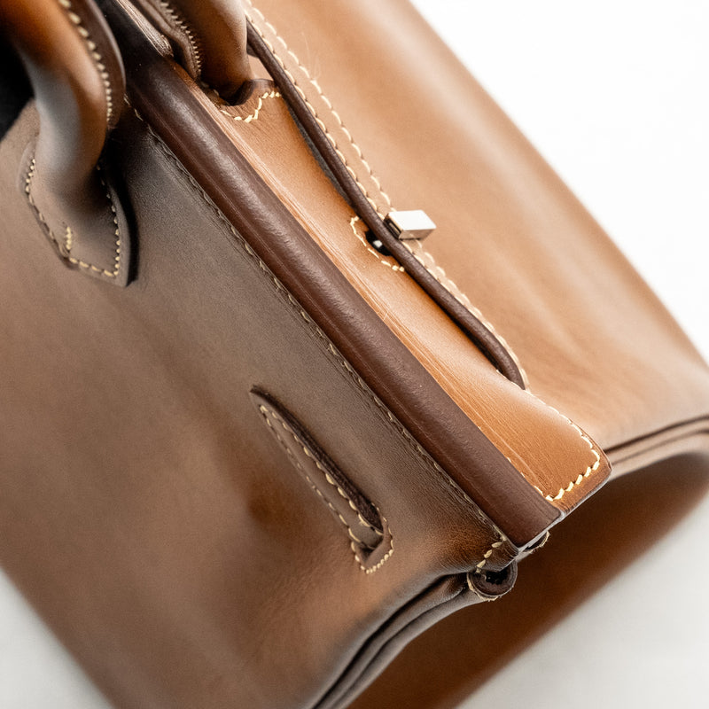 Hermes Birkin 25 Barenia Faubourg fauve SHW stamp square M