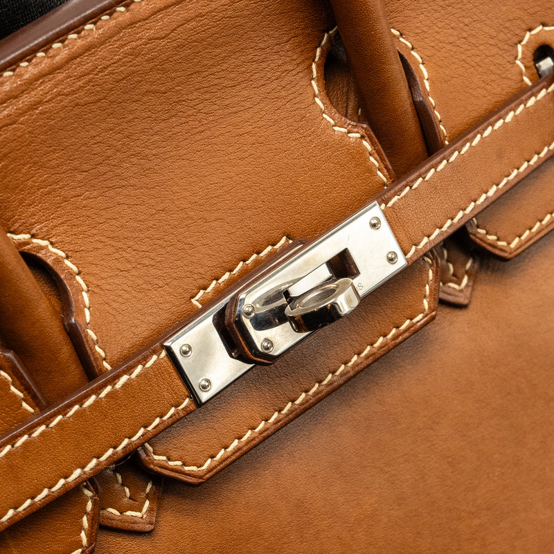 Hermes Birkin 25 Barenia Faubourg fauve SHW stamp square M