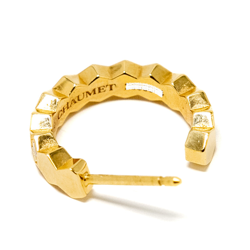 Chaumet Bee My Love Small Model Hoop Earrings Yellow Gold, Diamonds