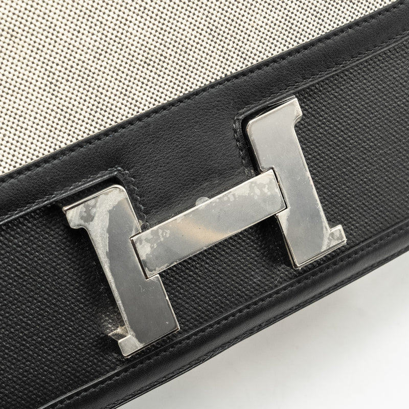 Hermes Constance 24 Toile H Berline/Plume/Swift Black SHW Stamp Y