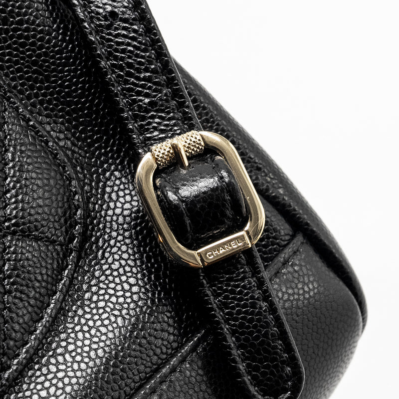 Chanel Affinity Backpack Caviar Black LGHW (Microchip)