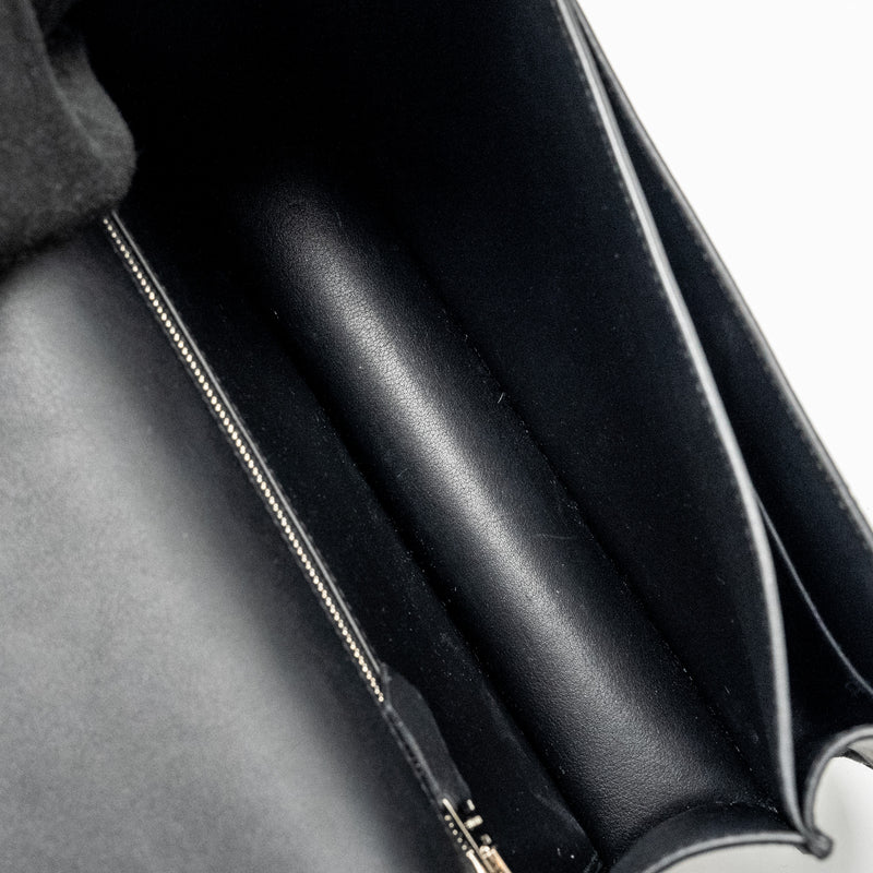 Hermes Constance 24 Toile H Berline/Plume/Swift Black SHW Stamp Y