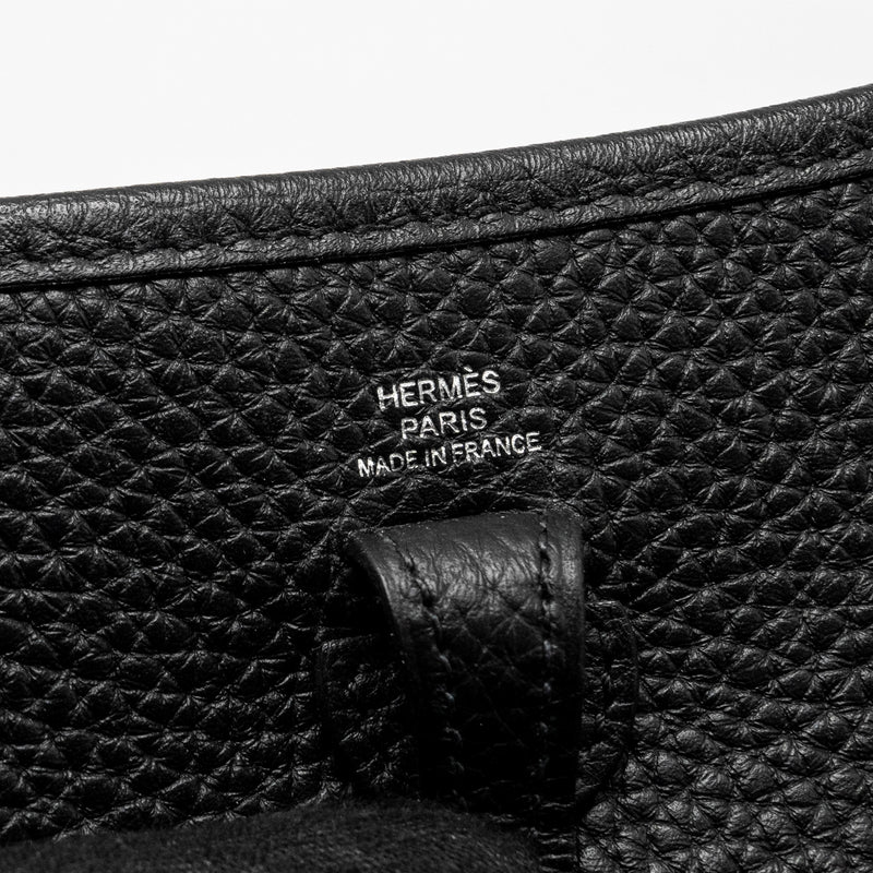 Hermes Mini Evelyne Clemence black SHW stamp Y