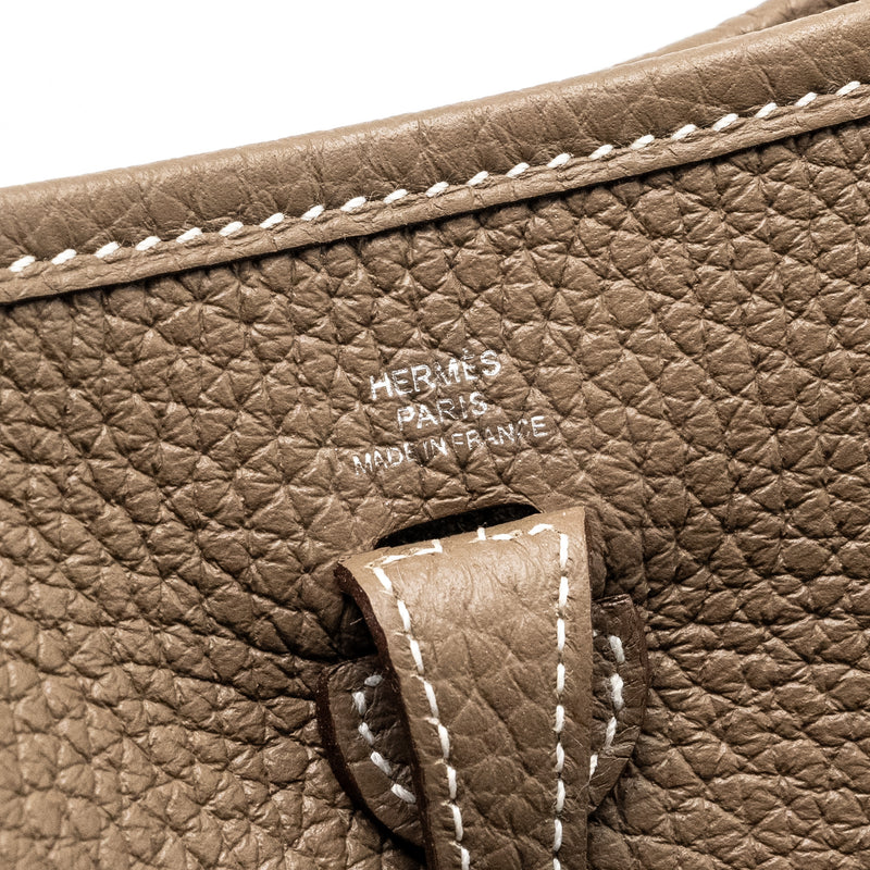 Hermes Mini Evelyne Clemence etoupe SHW Stamp Y