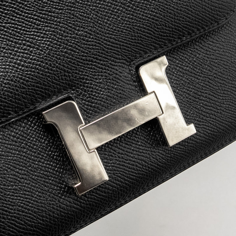 Hermes Mini Constance Epsom Black SHW Stamp B